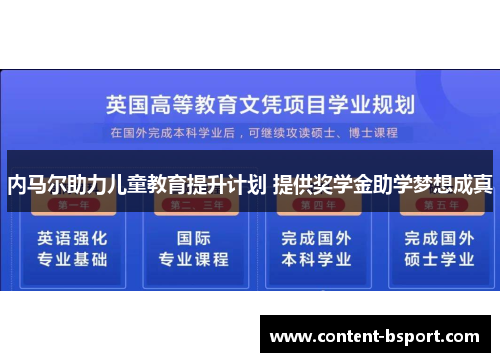 内马尔助力儿童教育提升计划 提供奖学金助学梦想成真